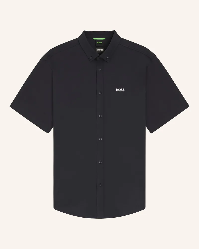 HUGO BOSS Kurzarm-Hemd ST_MOTION S Regular Fit aus Jersey Dunkelblau