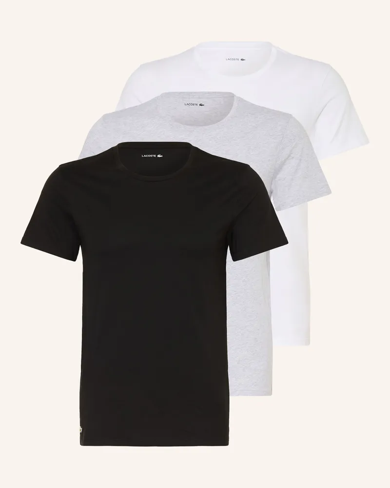 Lacoste 3er-Pack T-Shirts grau Weiss