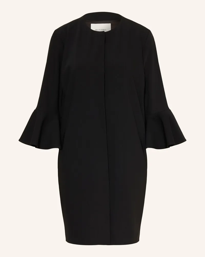 Kudibal Mantel Fridadea Mit 3/4-Arm Und Volants schwarz Schwarz