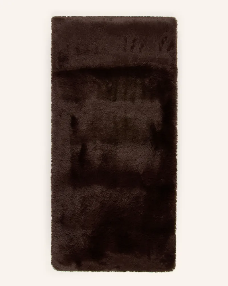 Max Mara Schal Piacere Aus Kunstfell braun Dunkelbraun