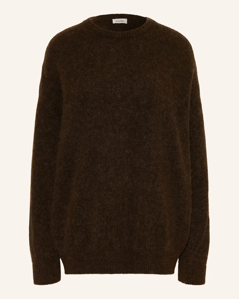 American Vintage Oversized-Pullover Vitow Mit Alpaka braun Dunkelbraun