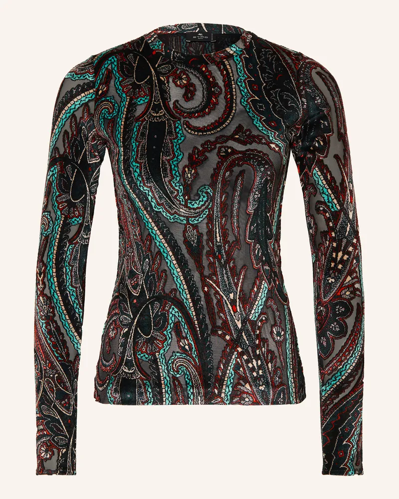 Etro Longsleeve grau Dunkelgrau
