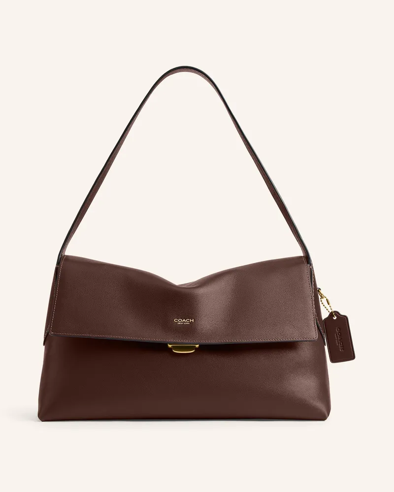 Coach Schultertasche braun Dunkelbraun