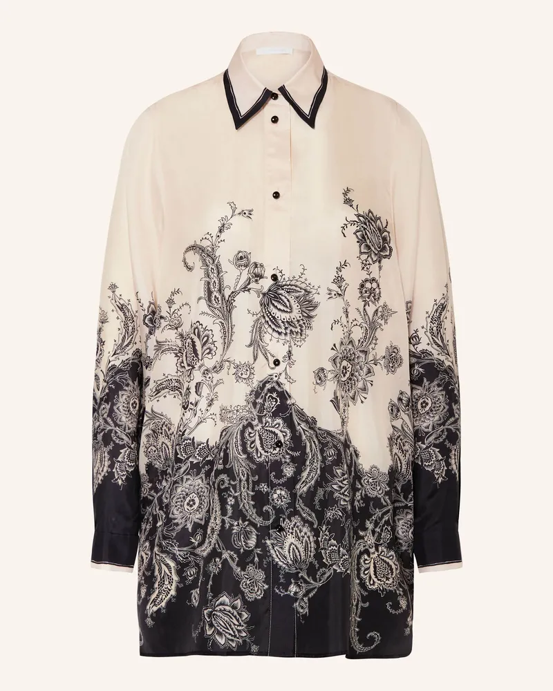 Zimmermann Hemdbluse Rhiannon Aus Seide schwarz Creme