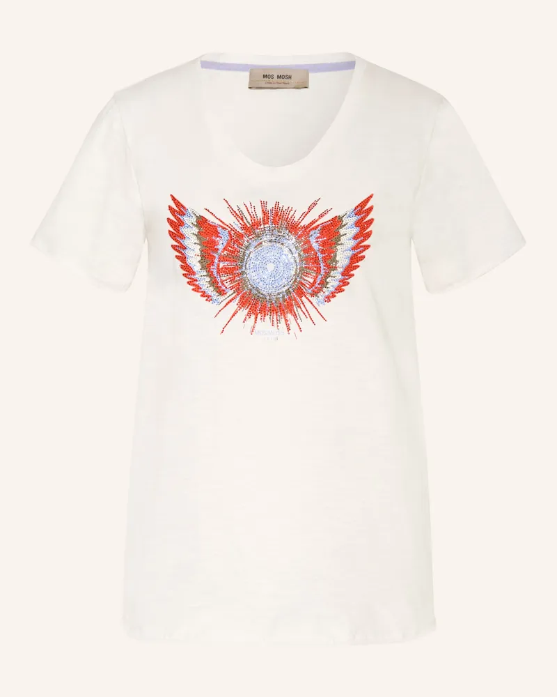 Mos Mosh T-Shirt Mmromi Mit Schmucksteinen weiss Weiss