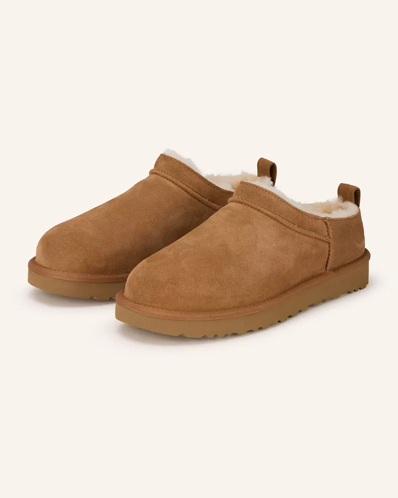 UGG Pantoletten Classic Micro braun Cognac