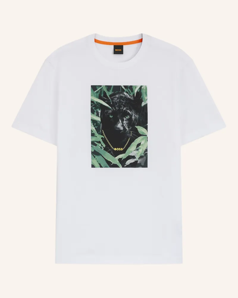HUGO BOSS T-Shirt TE_ANIMALI Regular Fit Weiss