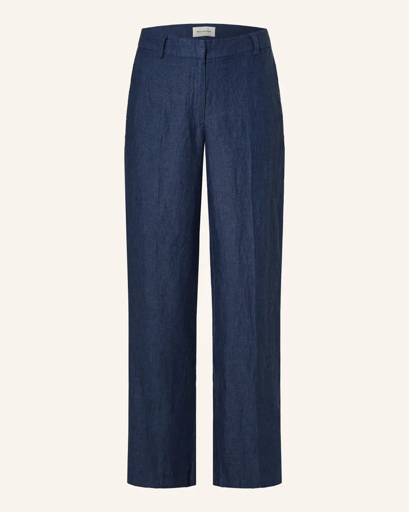 MOSS COPENHAGEN Leinenhose MSCHNAIRA CLARITTA Blau