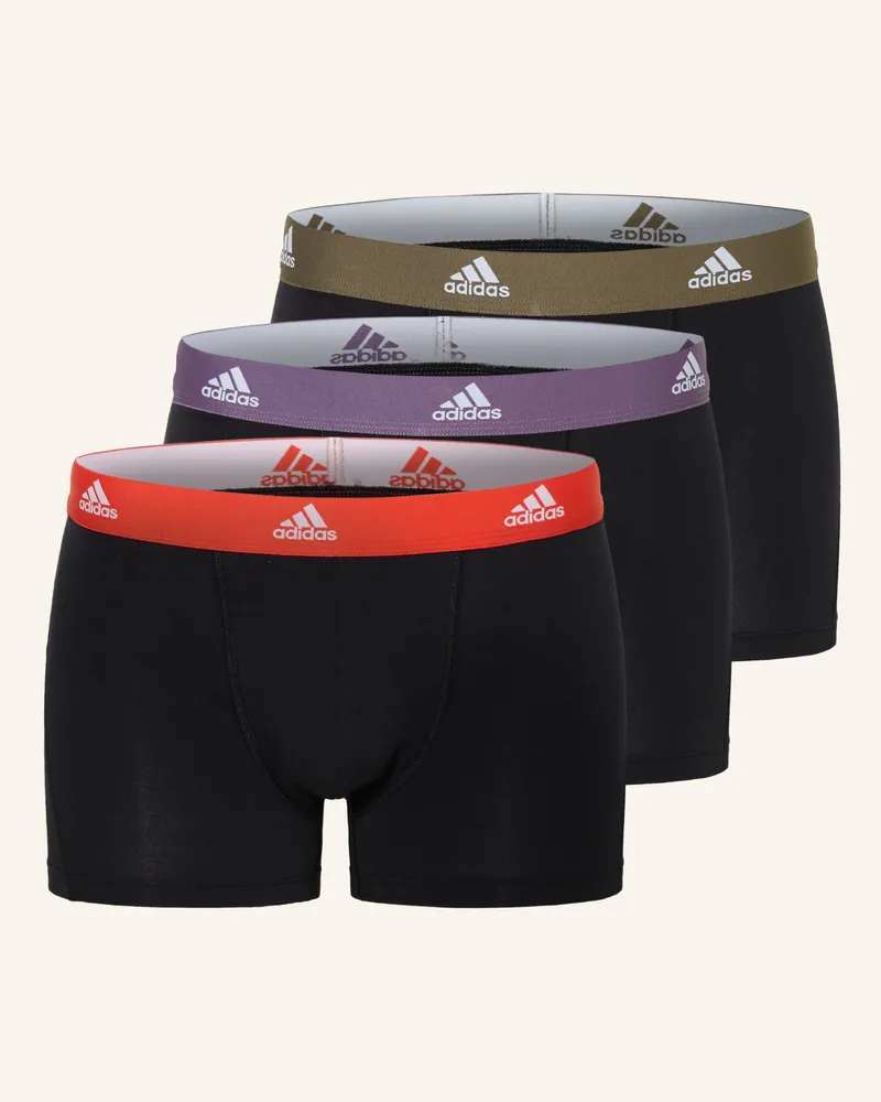 adidas 3er-Pack Boxershorts Active Flex Cotton schwarz Schwarz