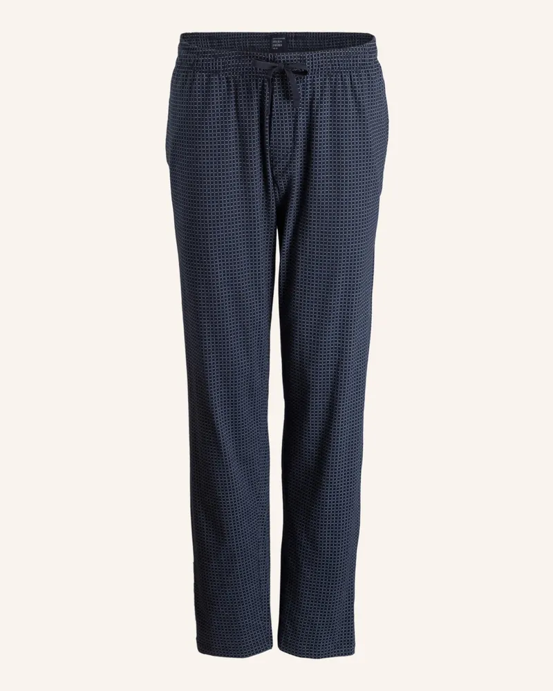 Schiesser Schlafhose MIX+RELAX Dunkelblau