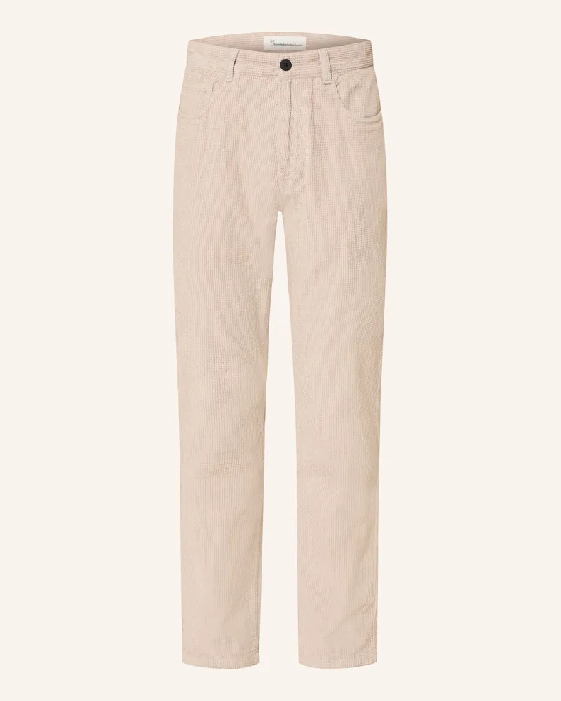Knowledge Cotton Apparel Cordhose CHUCK Classic Straight Leg Fit Hellgrau