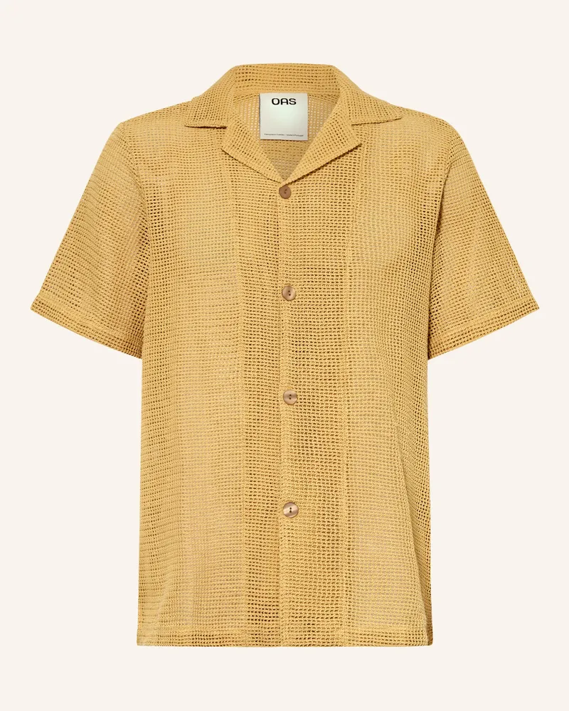 OAS Häkelhemd Terra Comfort Fit gelb Dunkelgelb