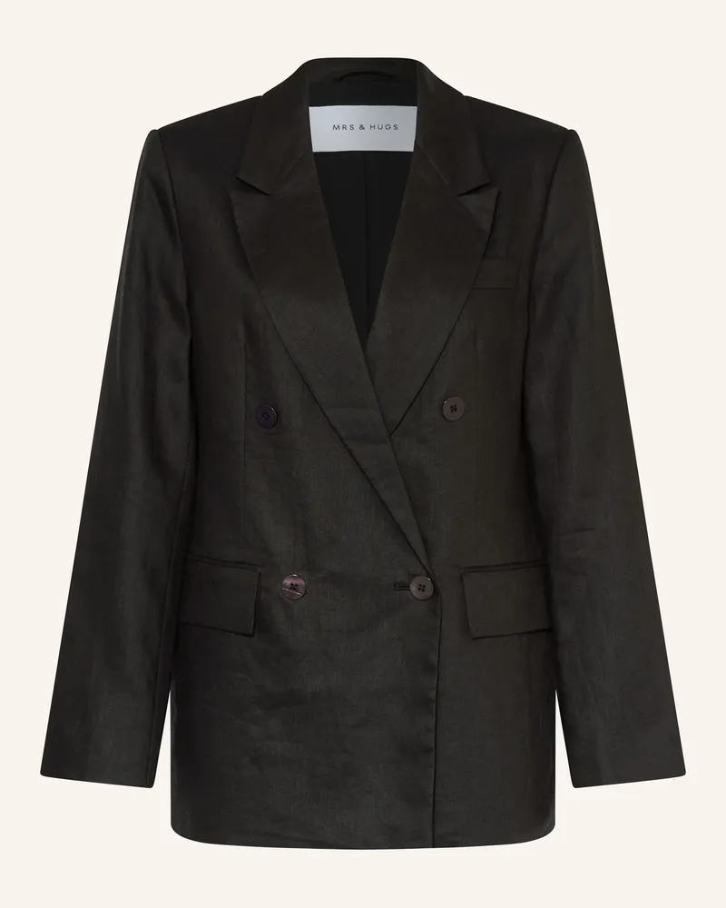 Mrs & HUGS Leinenblazer Schwarz