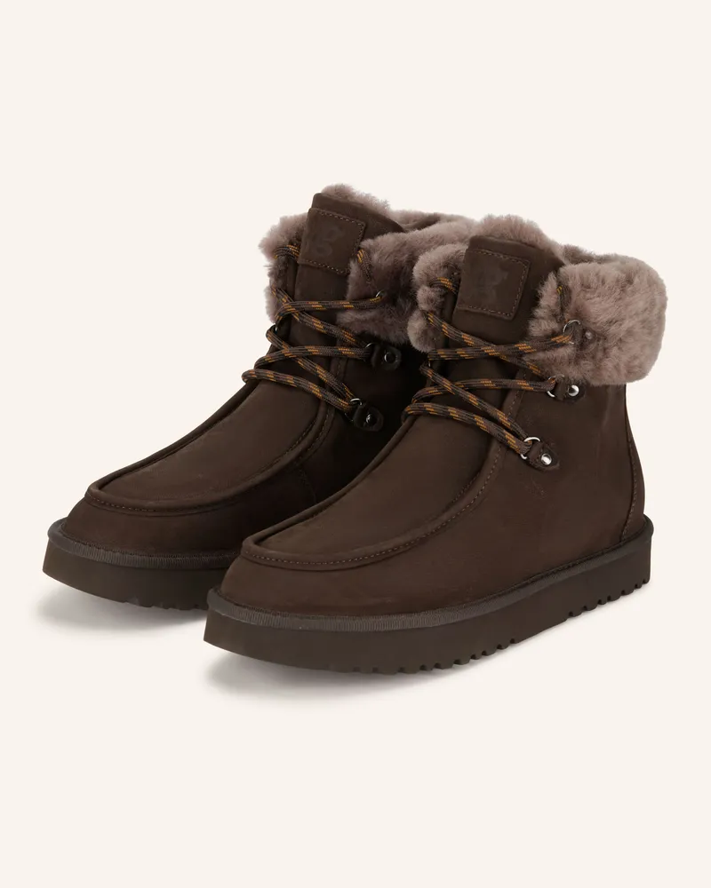 paul green Schnürboots braun Dunkelbraun
