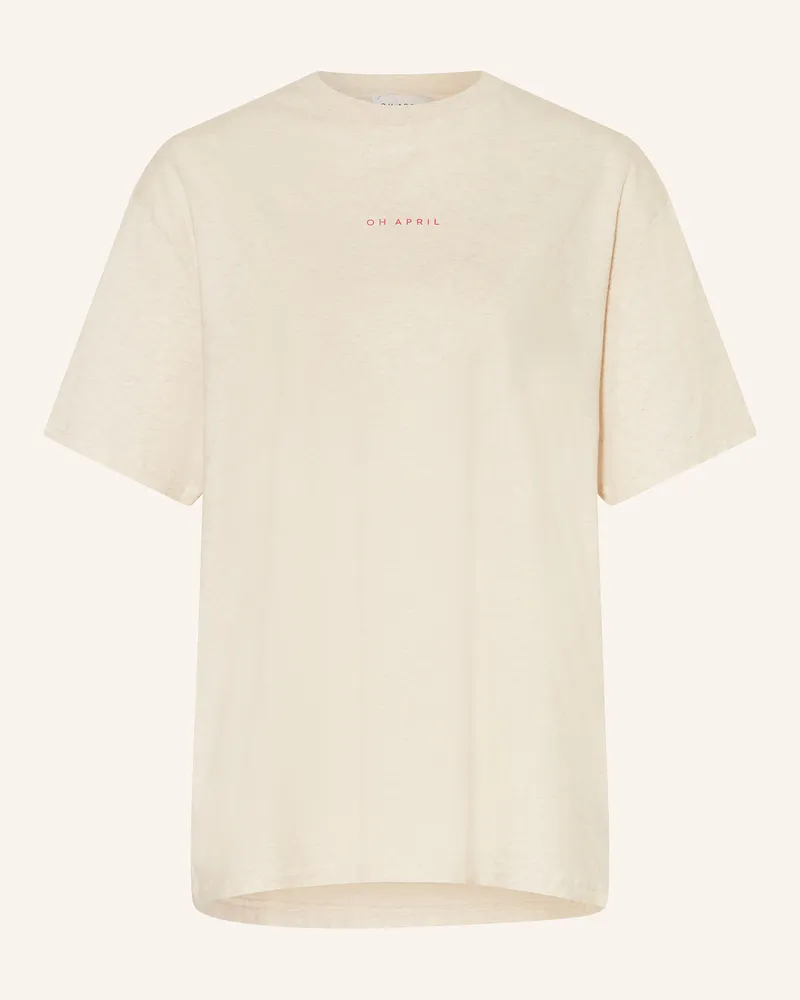 OH APRIL Oversized-Shirt HOT MUM Beige
