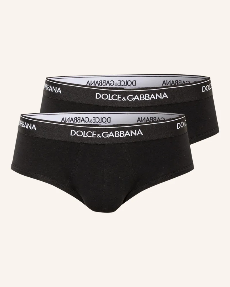 Dolce & Gabbana 2er-Pack Slips schwarz Schwarz