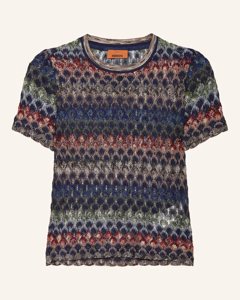 Missoni Strickshirt Mit Glitzergarn blau Dunkelblau