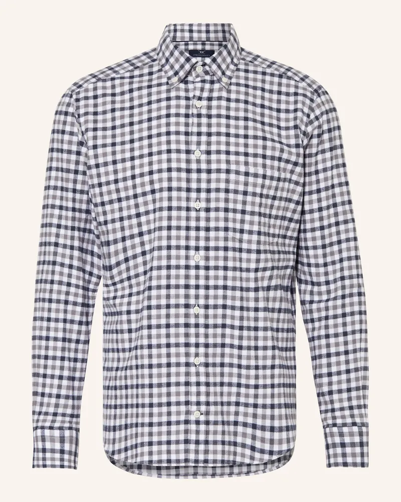Strokesman's Flanellhemd Regular Fit Dunkelblau