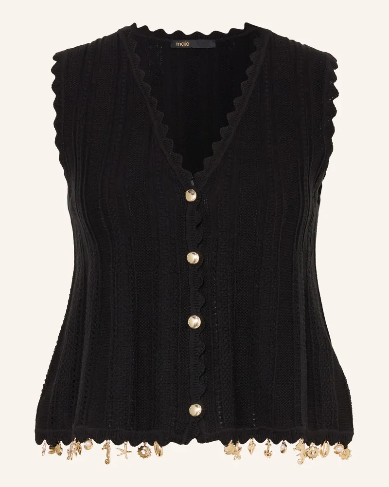 Maje Strickweste schwarz Schwarz