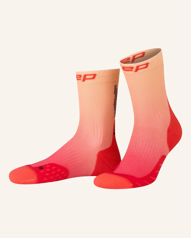 CEP Laufsocken Core Run Edt. Gradient Mid Cut orange 937
