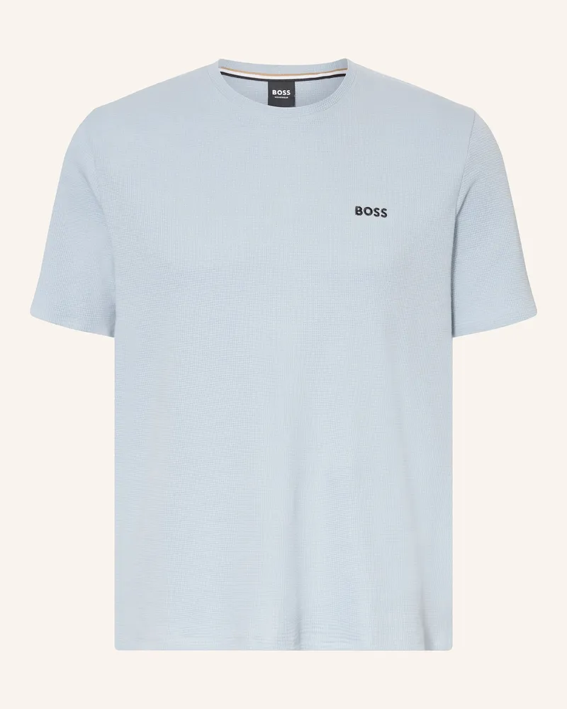 HUGO BOSS Schlafshirt blau Hellblau