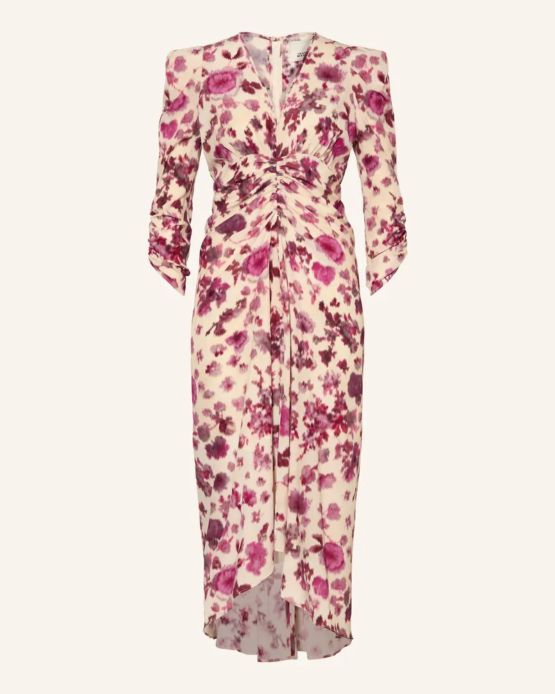 Isabel Marant Cocktailkleid ALBINI aus Seide mit 3/4-Arm Fuchsia