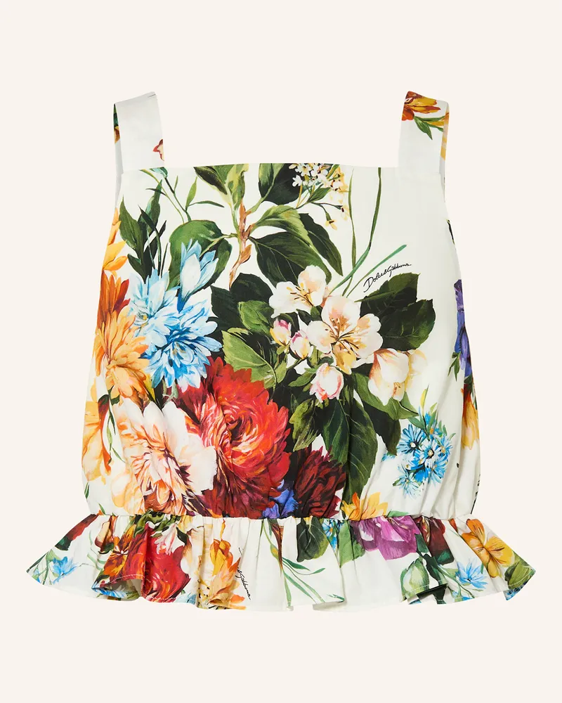 Dolce & Gabbana Top weiss Grün