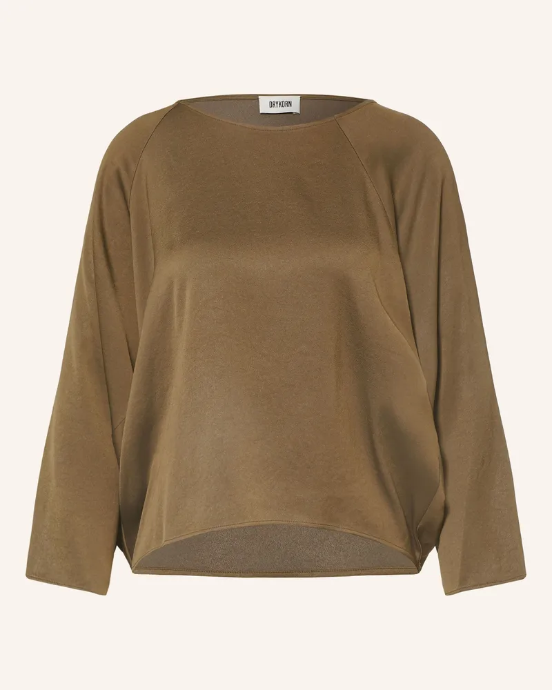 Drykorn Blusenshirt Nialini Aus Satin gruen Oliv