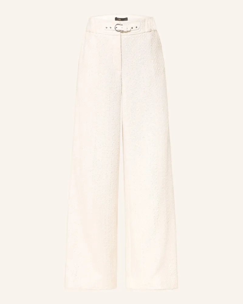 Maje Marlenehose Aus Tweed weiss Ecru