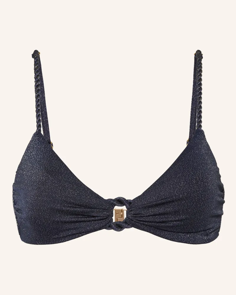 Seafolly Australia Bralette-Bikini-Top POOLSIDE mit Glitzergarn Blau