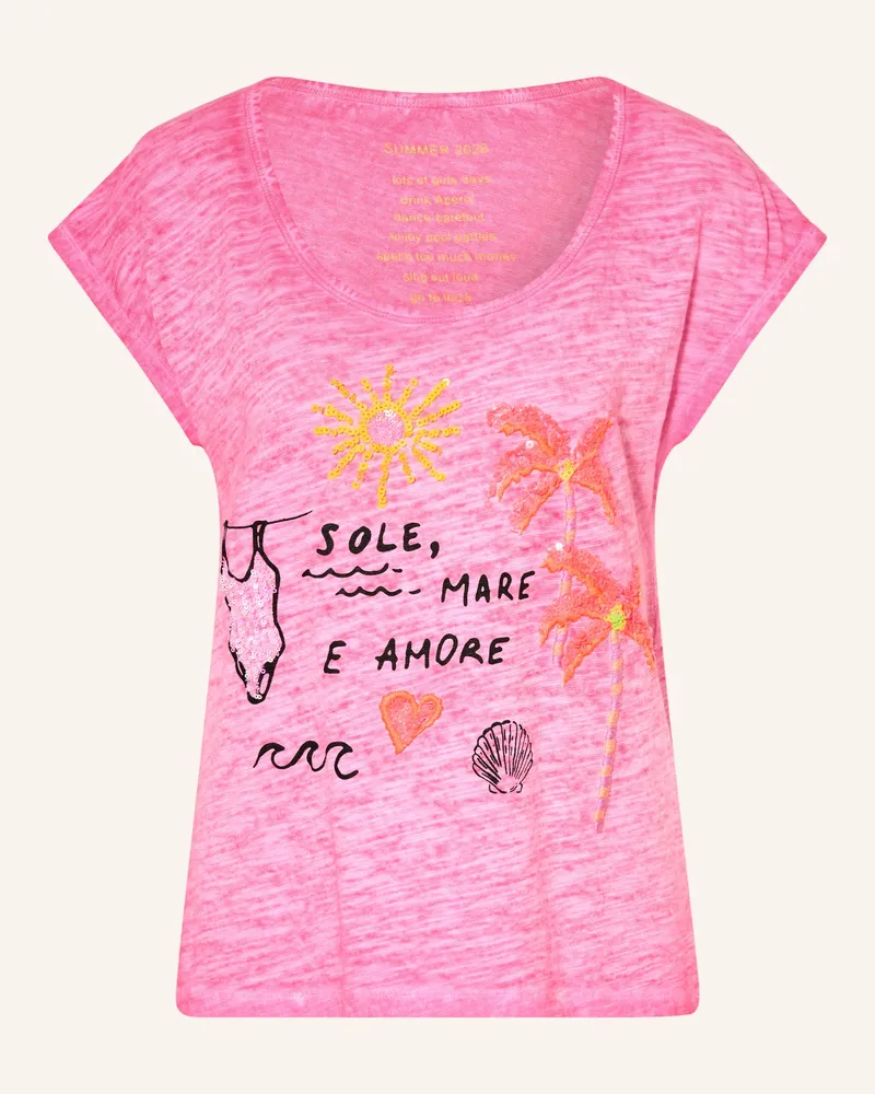 Grace T-Shirt mit Pailletten Rosa