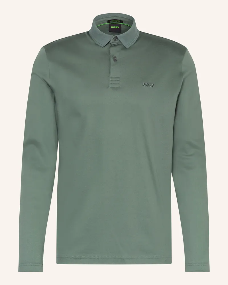 HUGO BOSS Jersey-Poloshirt Pirol Regular Fit gruen Grün