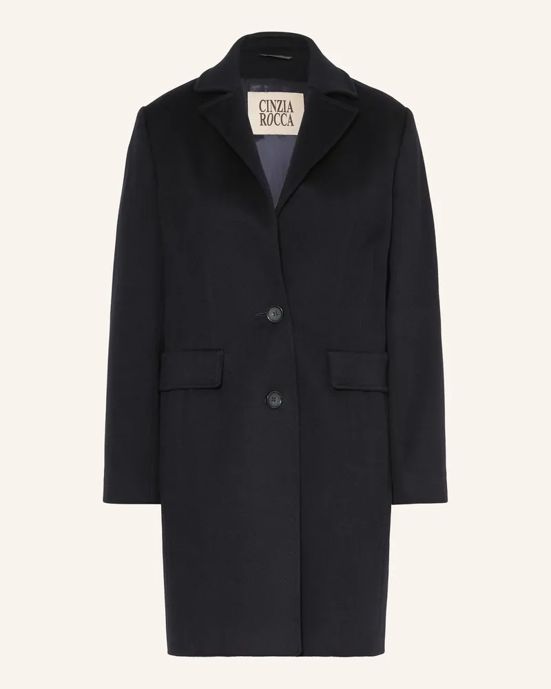 Cinzia Rocca Wollmantel blau Dunkelblau