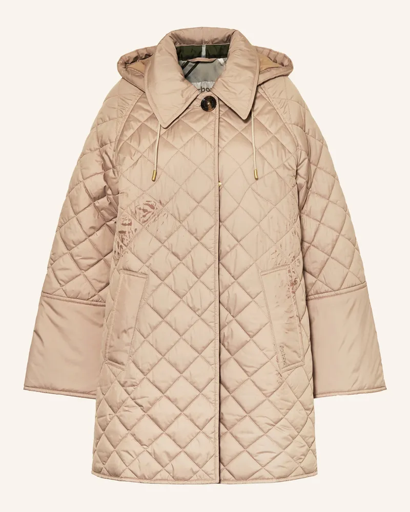 Barbour Steppmantel Cara Mit Abnehmbarer Kapuze beige Beige