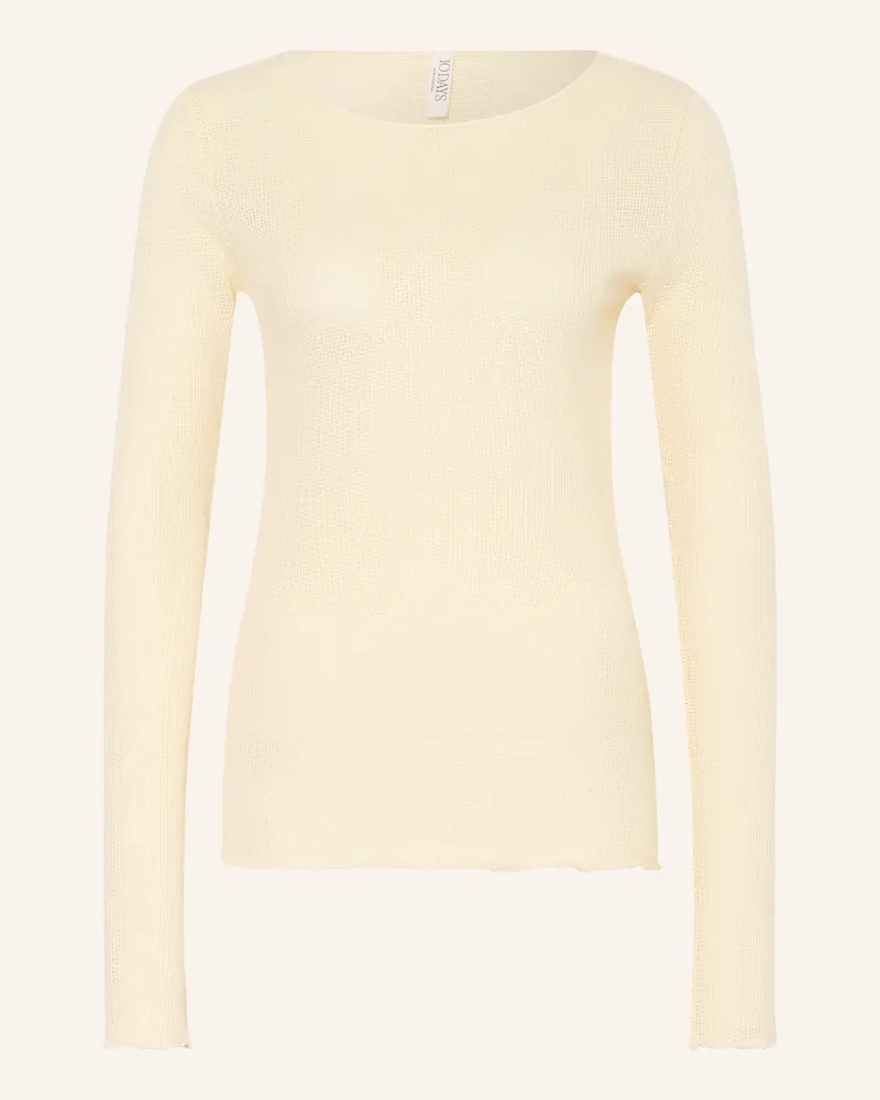 10Days Longsleeve Aus Mesh gelb Hellgelb