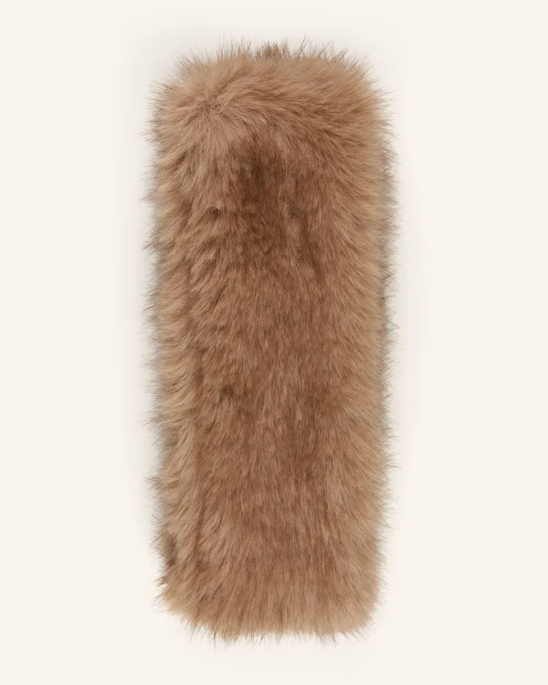 Loevenich Kunstfell-Schal beige Camel