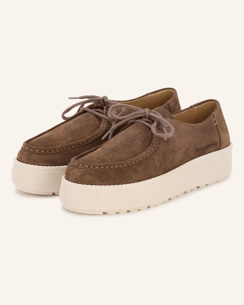 Marc O'Polo Plateau-Schnürer Braun
