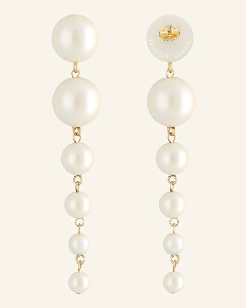Vanessa Baroni Ohrhänger WATERFALL EARRING PEARL by GLAMBOU Weiss