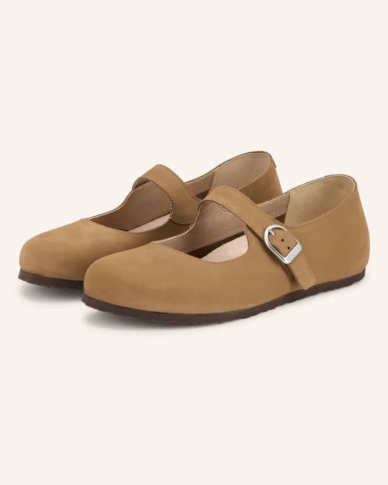 Birkenstock Mary-Jane-Ballerinas Santa Clarita braun Beige