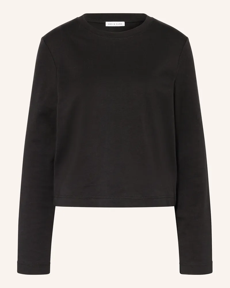 Mrs & HUGS Longsleeve Schwarz