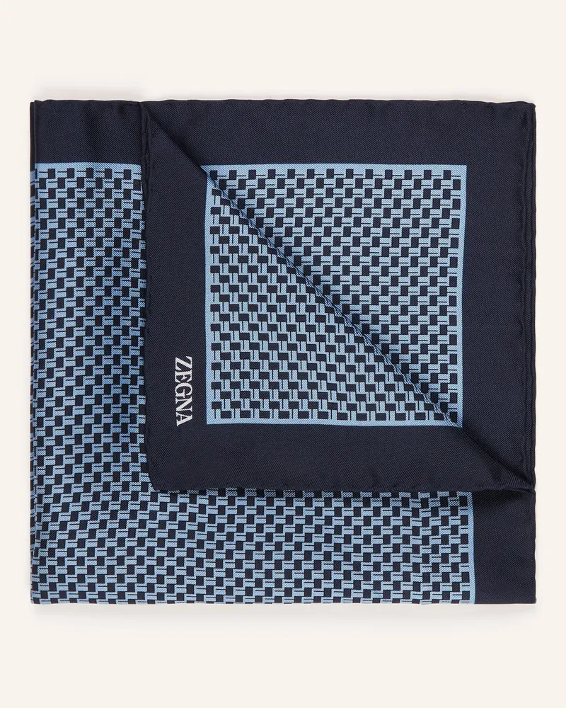 Ermenegildo Zegna Einstecktuch blau Dunkelblau