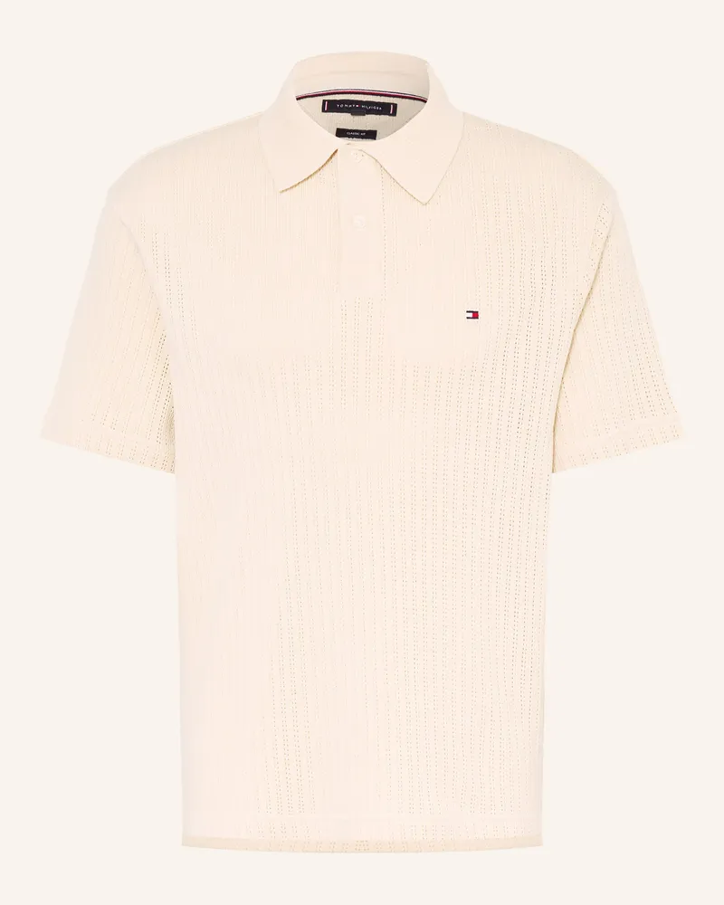 Tommy Hilfiger Strick-Poloshirt Classic Fit Beige
