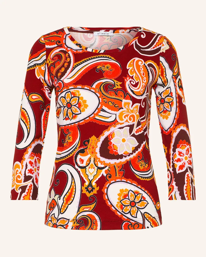 Efixelle Shirt Mit 3/4-Arm rot Dunkelrot