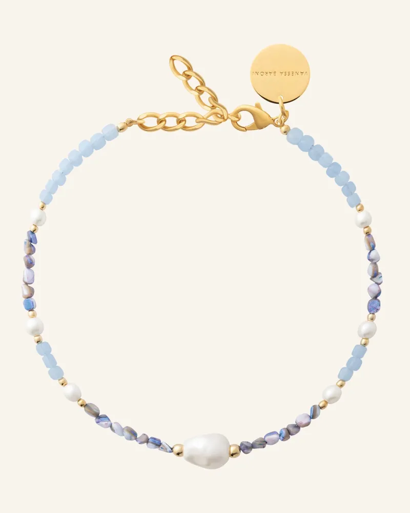 Vanessa Baroni Halsketten Shore Necklace Blue By Glambou gold Gold