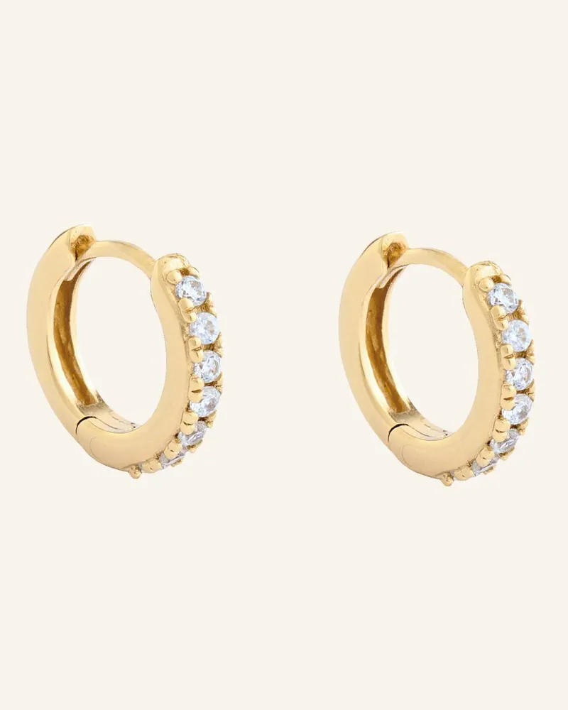 POMPIDOU Creolen Lillian Micro Pavé By Glambou gold Gold