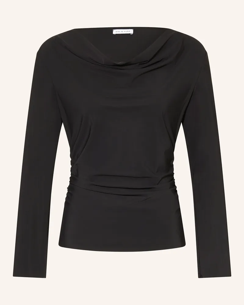 Mrs & HUGS Longsleeve Schwarz
