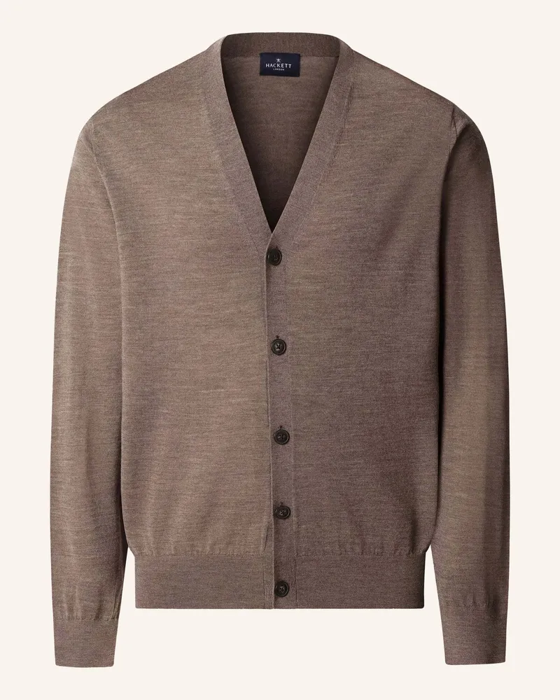Hackett Strickjacken Cardigan Ess Merino Cardigan beige Beige