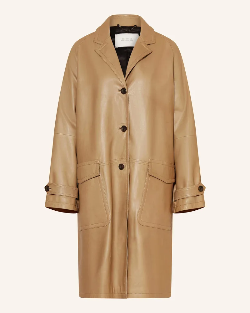 Dorothee Schumacher Ledermantel SLEEK STATEMENT III Camel