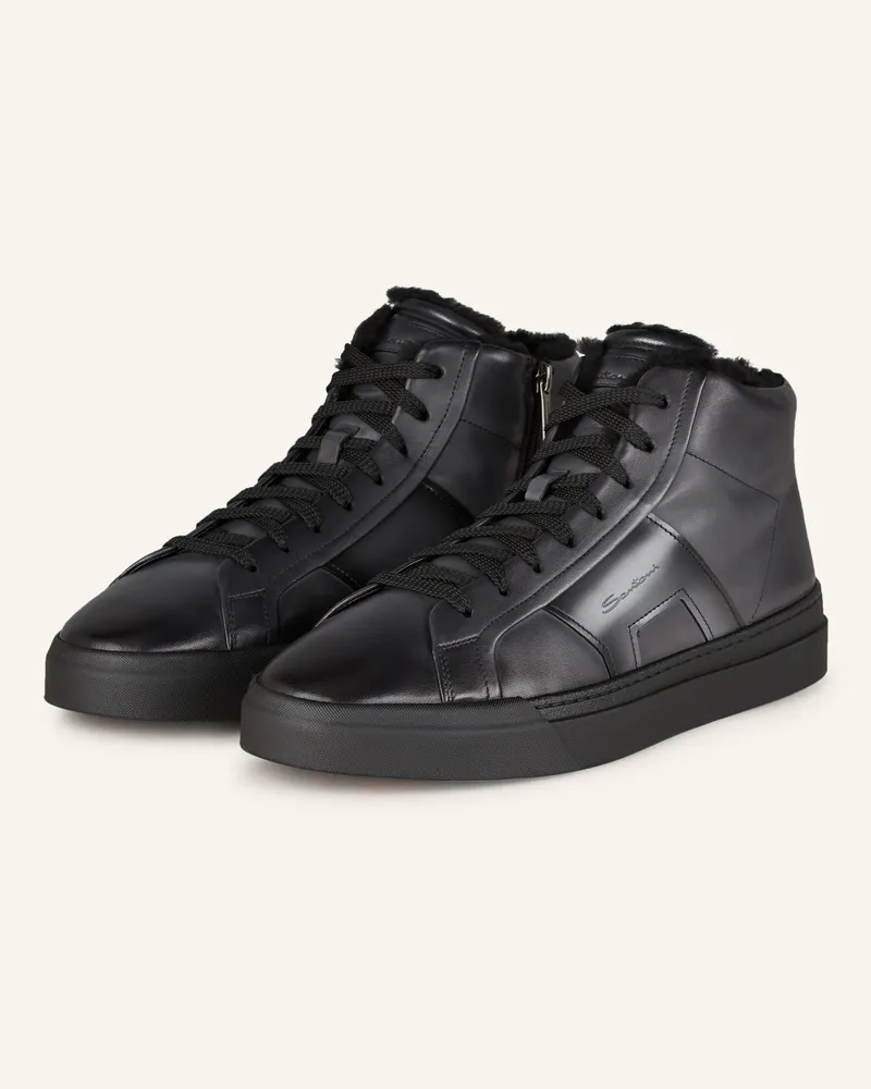 Santoni Hightop-Sneaker schwarz Schwarz