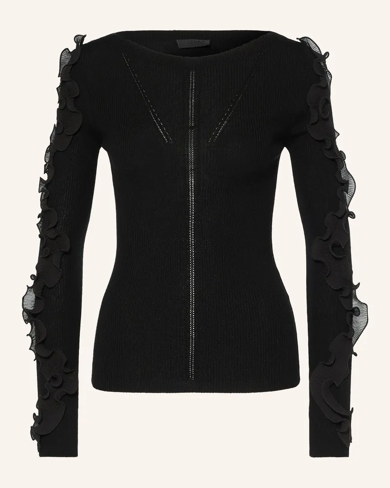 Liu Jo Pullover Mit Rüschen schwarz Schwarz